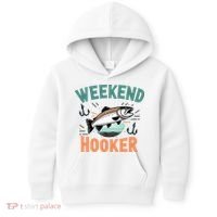 Weekend Hooker Fishing Kids Hoodie thumb 0
