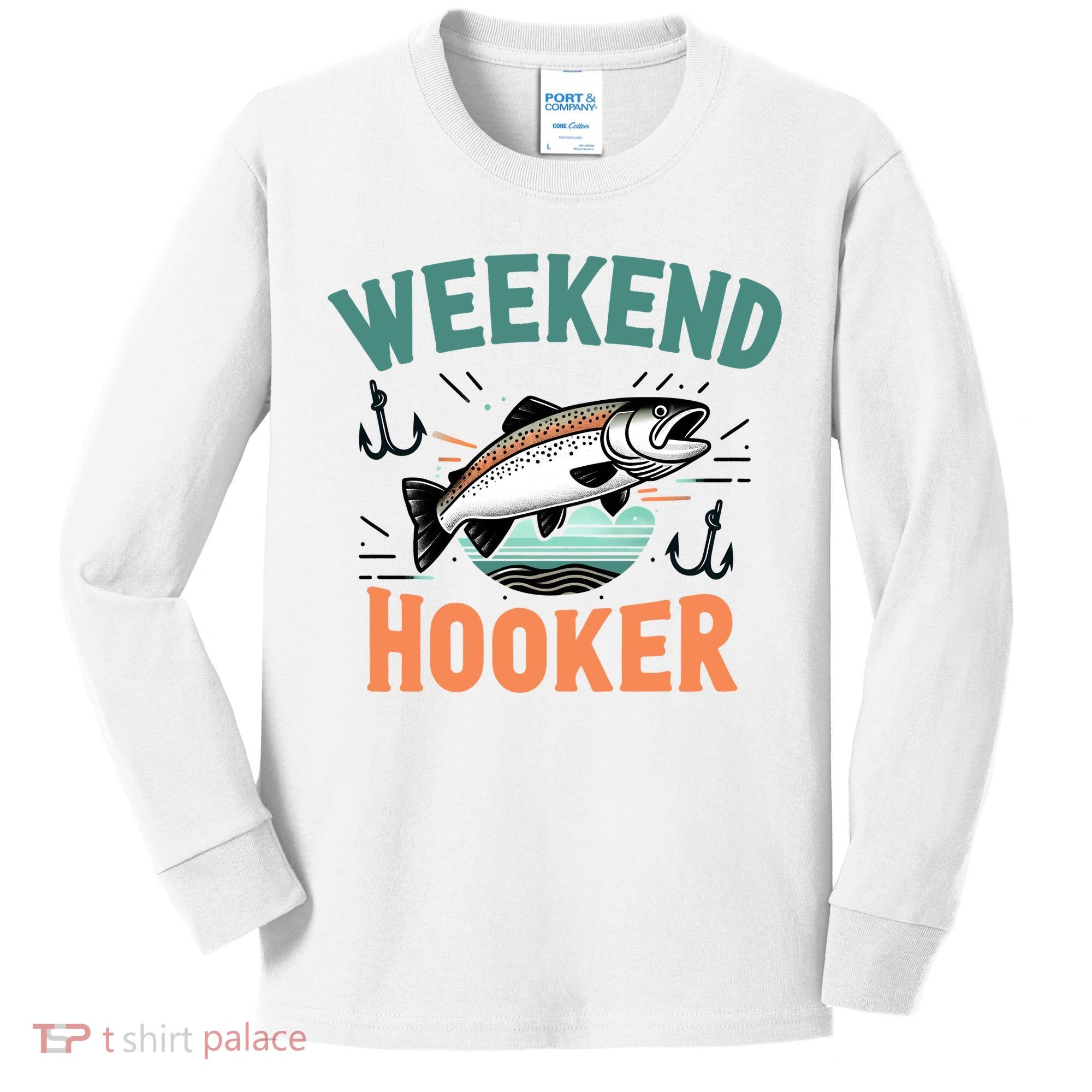 Weekend Hooker Fishing Kids Long Sleeve Shirt