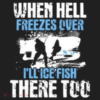 When Hell Freezes Over I'll Ice Fish There - Ice Fishing Beanie thumb 2