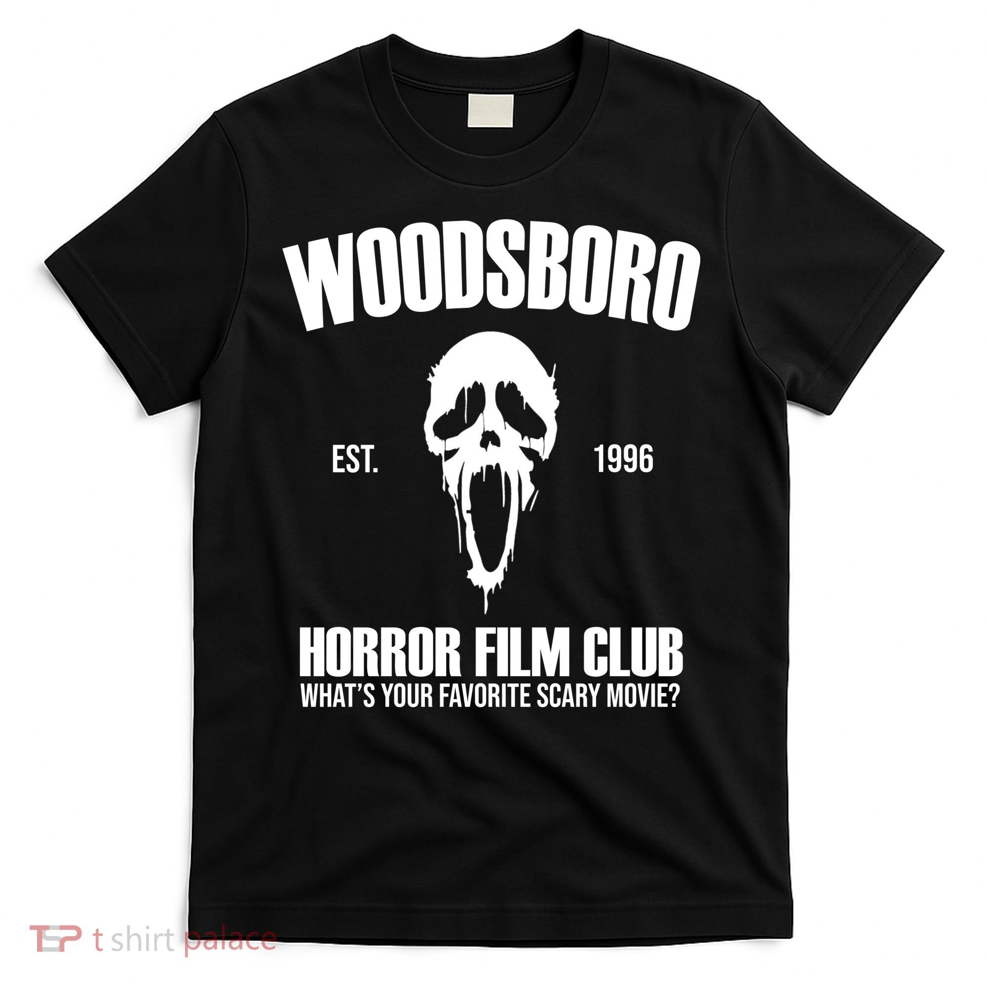 Woodsboro Horror Film Club Scary Movie T-Shirt