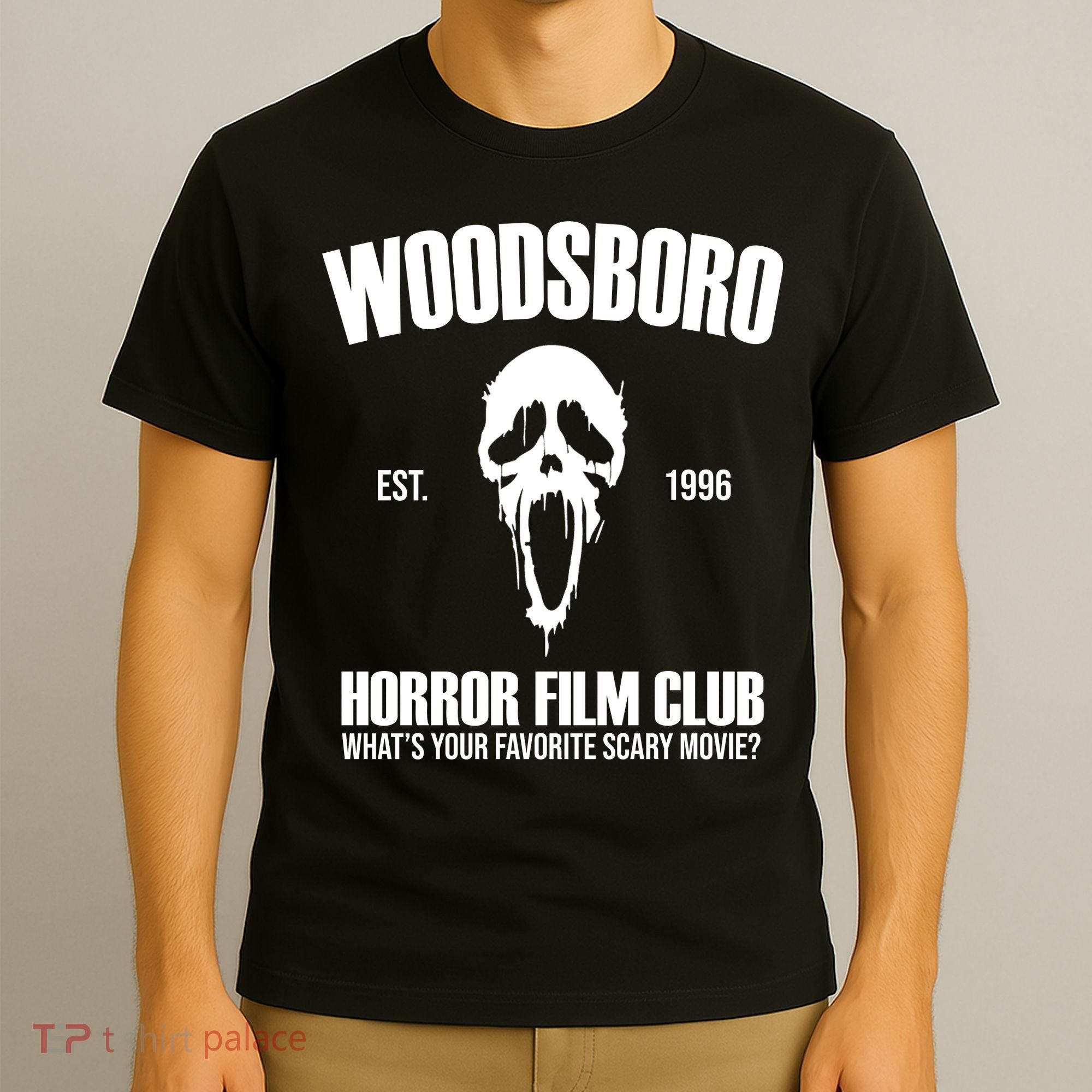 Woodsboro Horror Film Club Scary Movie T-Shirt