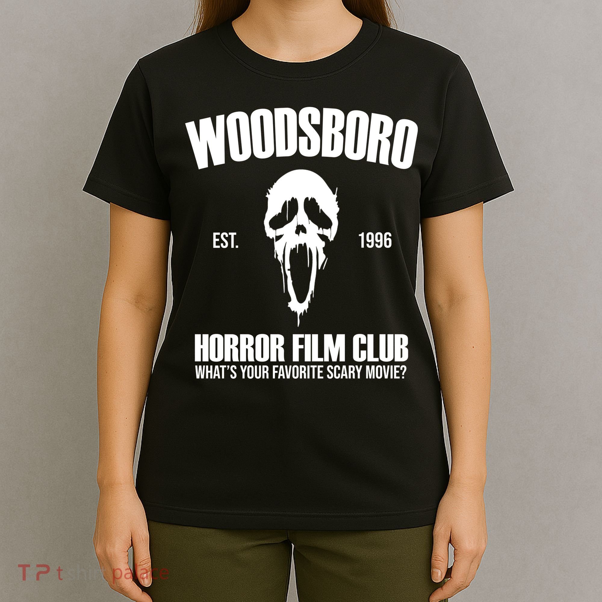 Woodsboro Horror Film Club Scary Movie T-Shirt
