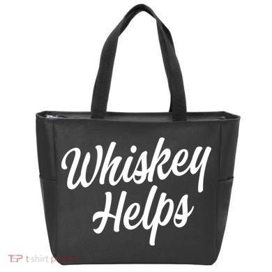 Whiskey Helps Funny Tote Bag