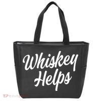 Whiskey Helps Funny Tote Bag thumb 0