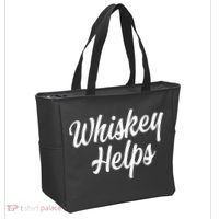 Whiskey Helps Funny Tote Bag thumb 2