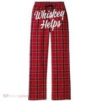 Whiskey Helps Funny Women's Flannel Plaid Pajama Pants thumb 0