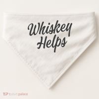 Whiskey Helps Funny USA-Made Doggie Bandana thumb 0