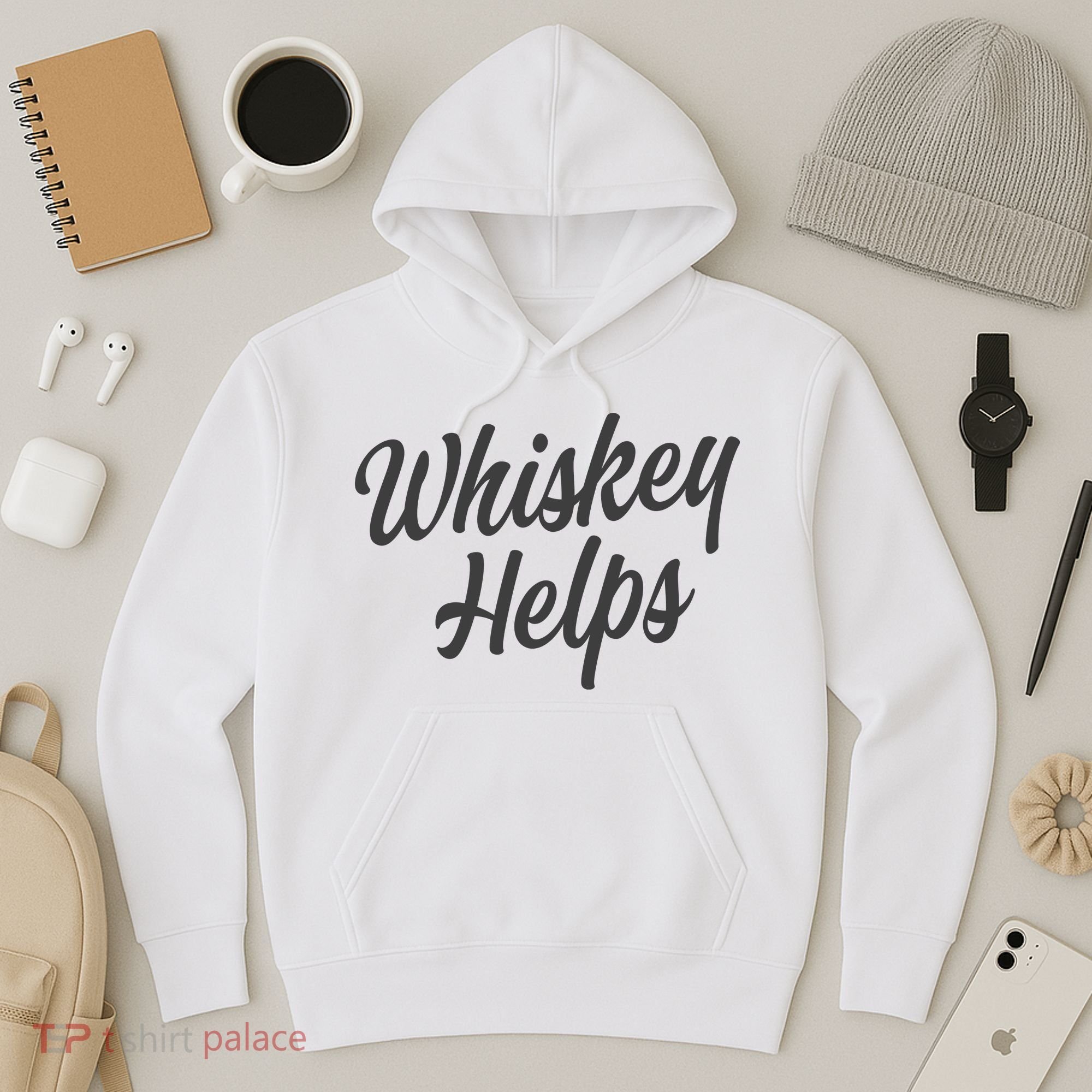 Whiskey Helps Funny Hoodie