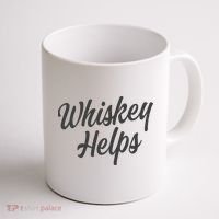 Whiskey Helps Funny Coffee Mug thumb 1