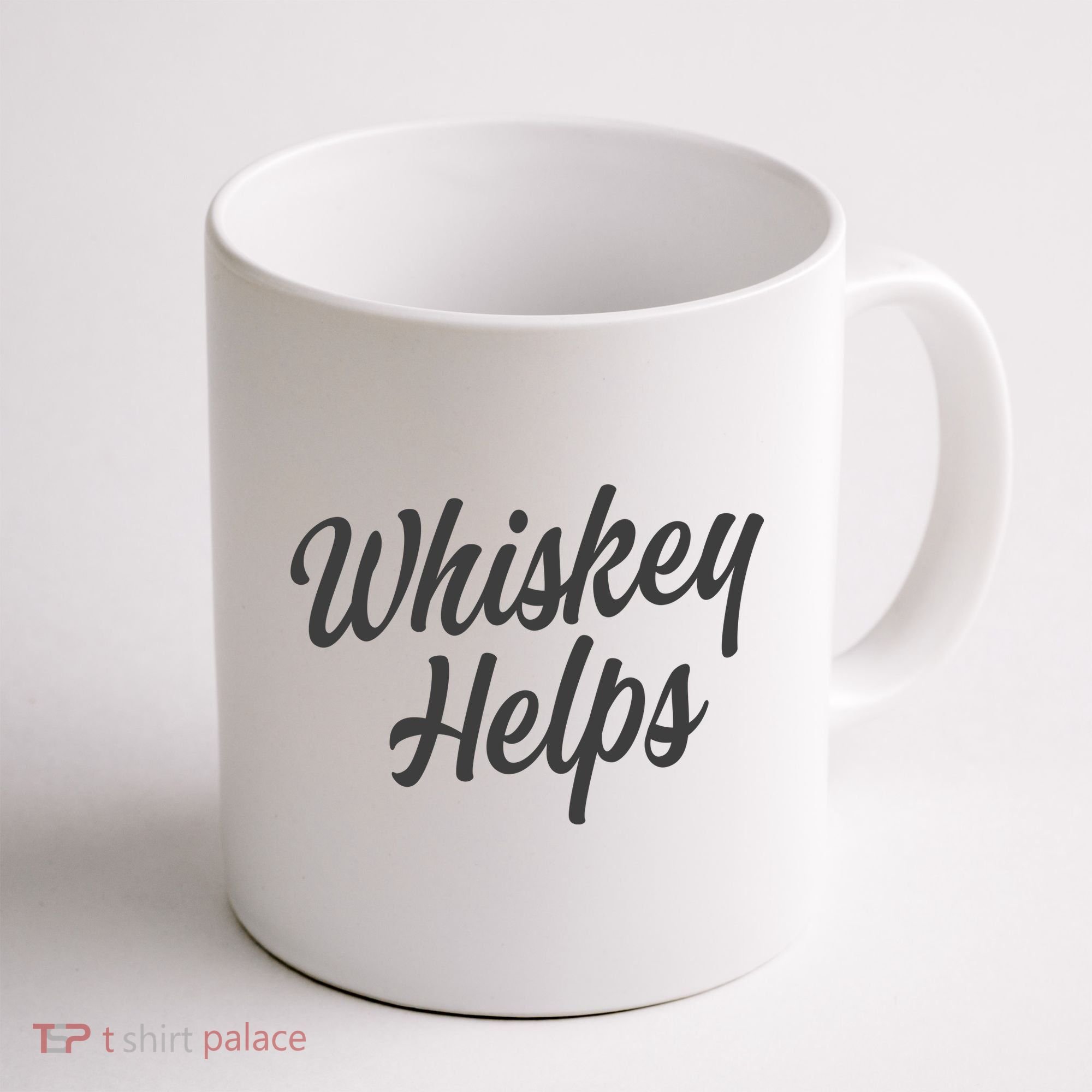 Whiskey Helps Funny Coffee Mug