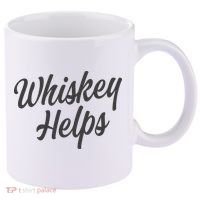 Whiskey Helps Funny 11oz C Handle Ceramic Mug thumb 0