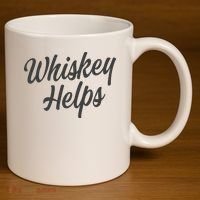 Whiskey Helps Funny 11oz C Handle Ceramic Mug thumb 3