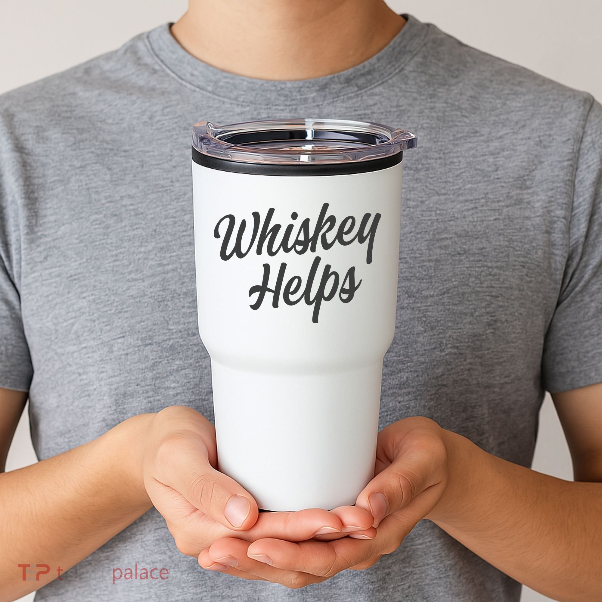 Whiskey Helps Funny Tumbler