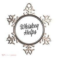 Whiskey Helps Funny Ornament thumb 0