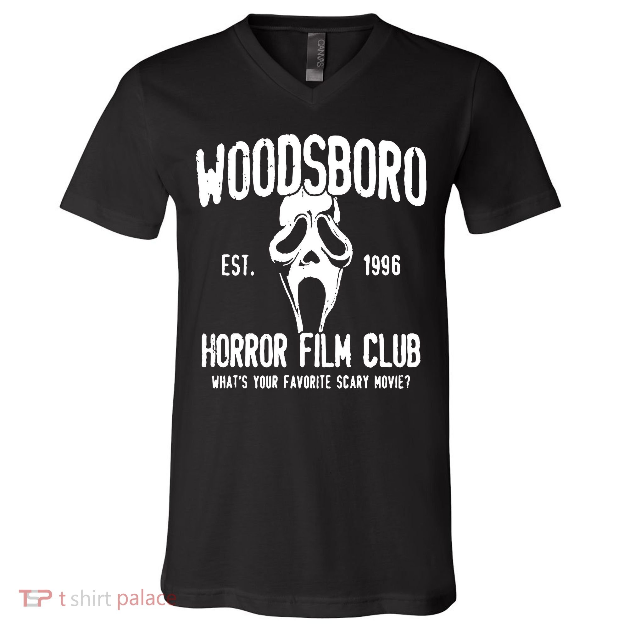 Woodsboro Horror Film Club V-Neck T-Shirt
