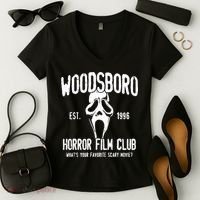 Woodsboro Horror Film Club Women's V-Neck T-Shirt thumb 2