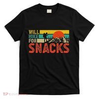 Will Hike For Snacks Funny Hiking Outdoor Mountain T-Shirt thumb 0