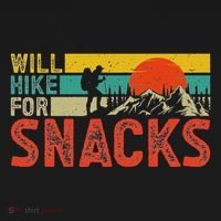 Will Hike For Snacks Funny Hiking Outdoor Mountain Kids Sweatshirt thumb 2