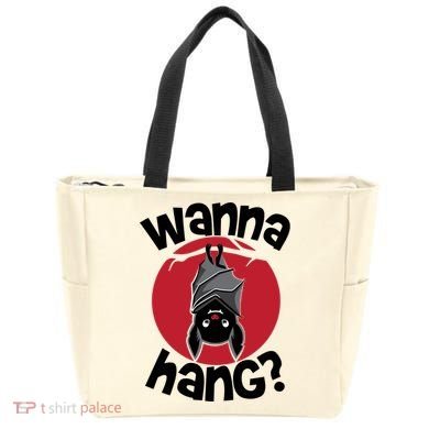 Wanna Hang Funny Bat Tote Bag