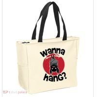 Wanna Hang Funny Bat Tote Bag thumb 2