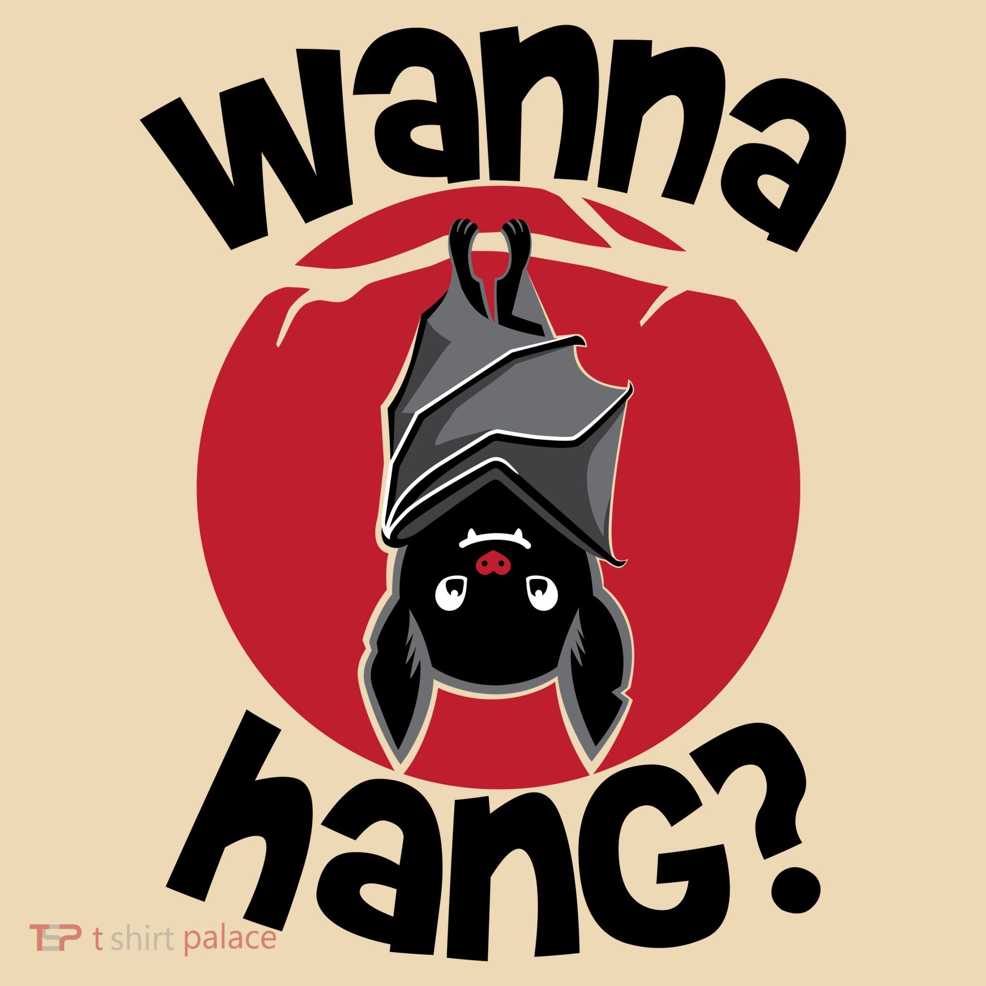 Wanna Hang Funny Bat Tote Bag