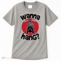 Wanna Hang Funny Bat Tall T-Shirt thumb 0