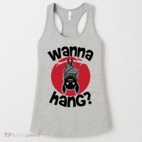 Wanna Hang Funny Bat Women's Tank Top thumb 0