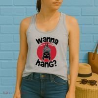 Wanna Hang Funny Bat Women's Tank Top thumb 2