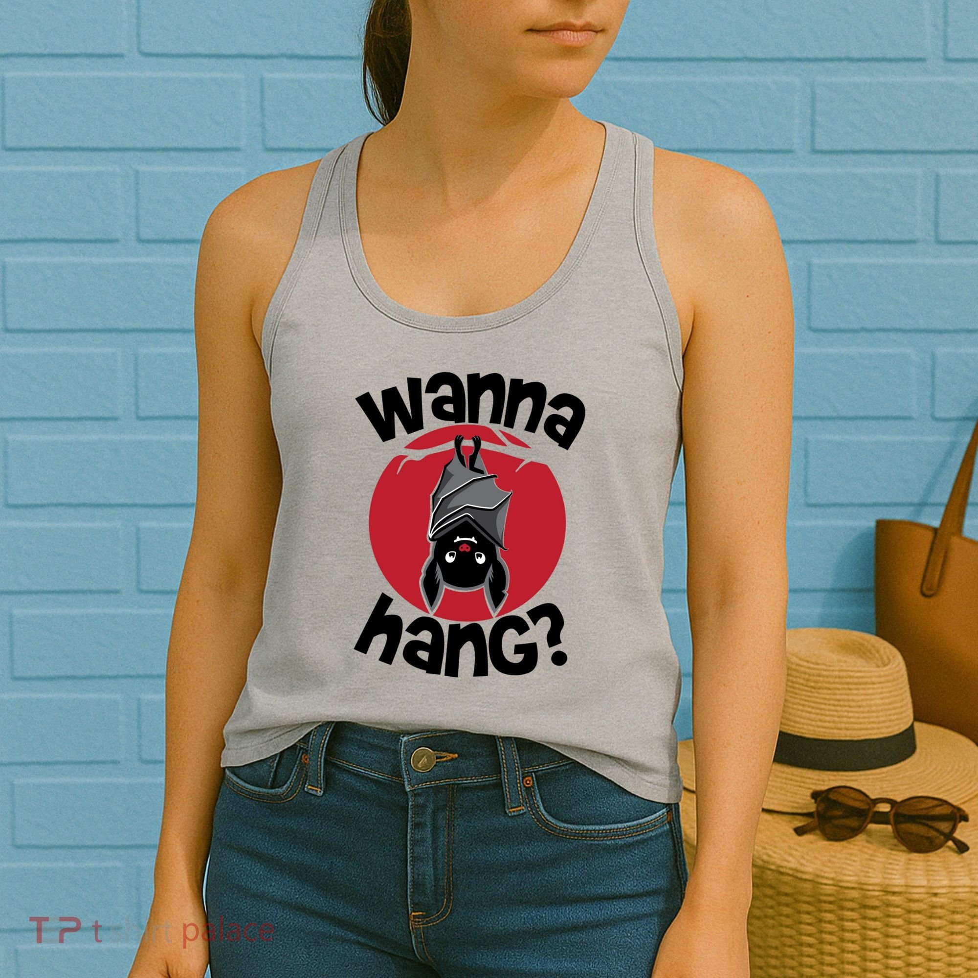 Wanna Hang Funny Bat Women's Tank Top