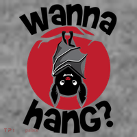 Wanna Hang Funny Bat Baby Bodysuit thumb 2