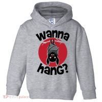 Wanna Hang Funny Bat Toddler Hoodie thumb 0