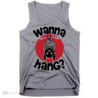 Wanna Hang Funny Bat Tank Top thumb 0