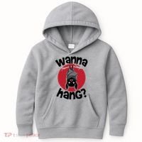 Wanna Hang Funny Bat Kids Hoodie thumb 0