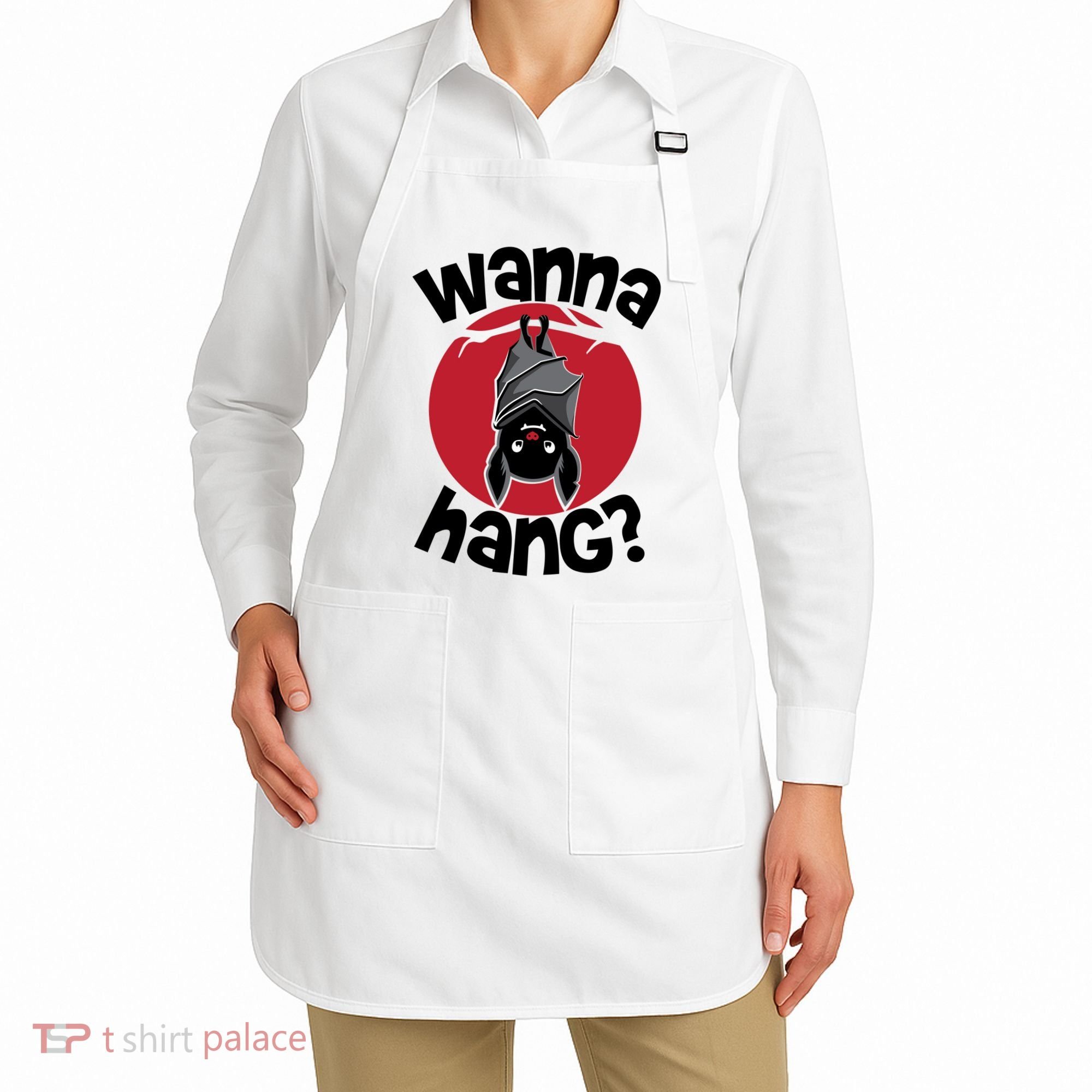 Wanna Hang Funny Bat Apron