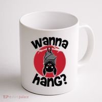 Wanna Hang Funny Bat Coffee Mug thumb 1