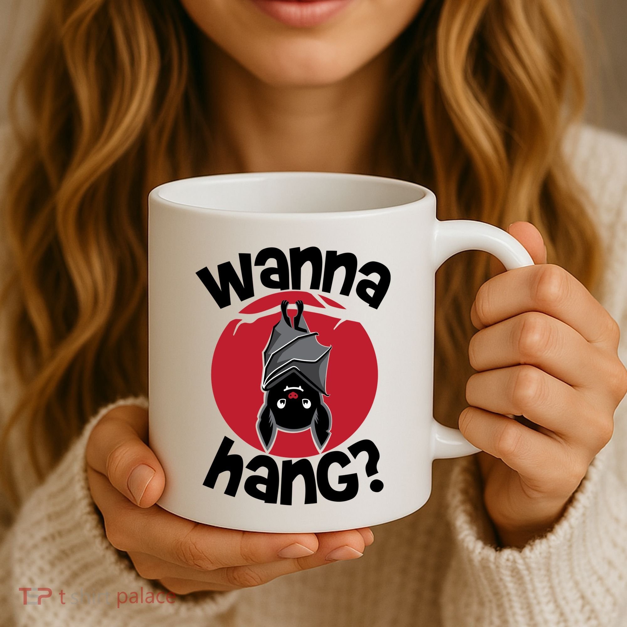 Wanna Hang Funny Bat Coffee Mug