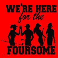 We're Here For The Foursome Funny Sarcasm Golf Lover Golfer Santa Hat thumb 1