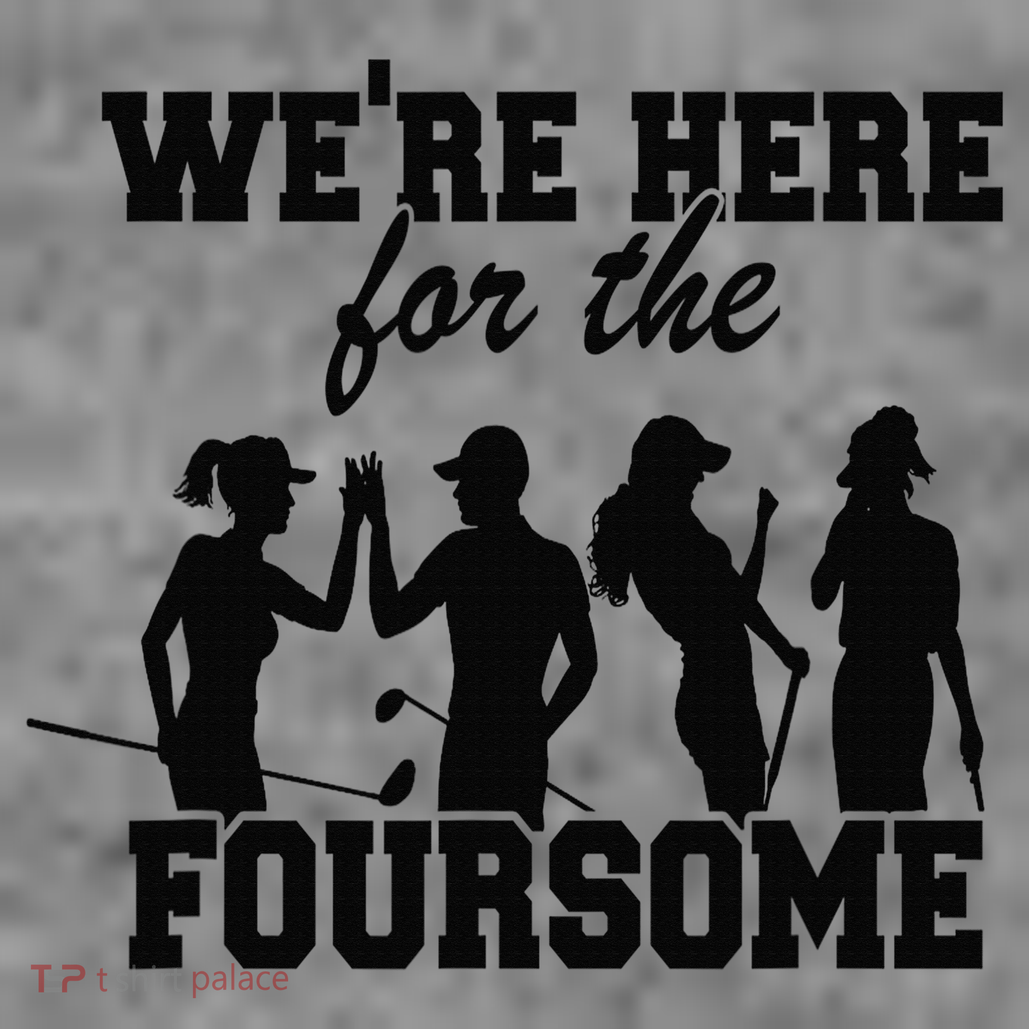 We're Here For The Foursome Funny Sarcasm Golf Lover Golfer Toddler Hoodie