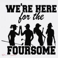 We're Here For The Foursome Funny Sarcasm Golf Lover Golfer Sweatshirt thumb 3