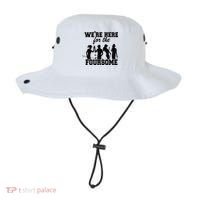We're Here For The Foursome Funny Sarcasm Golf Lover Golfer Bucket Hat thumb 0