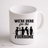 We're Here For The Foursome Funny Sarcasm Golf Lover Golfer Coffee Mug thumb 1
