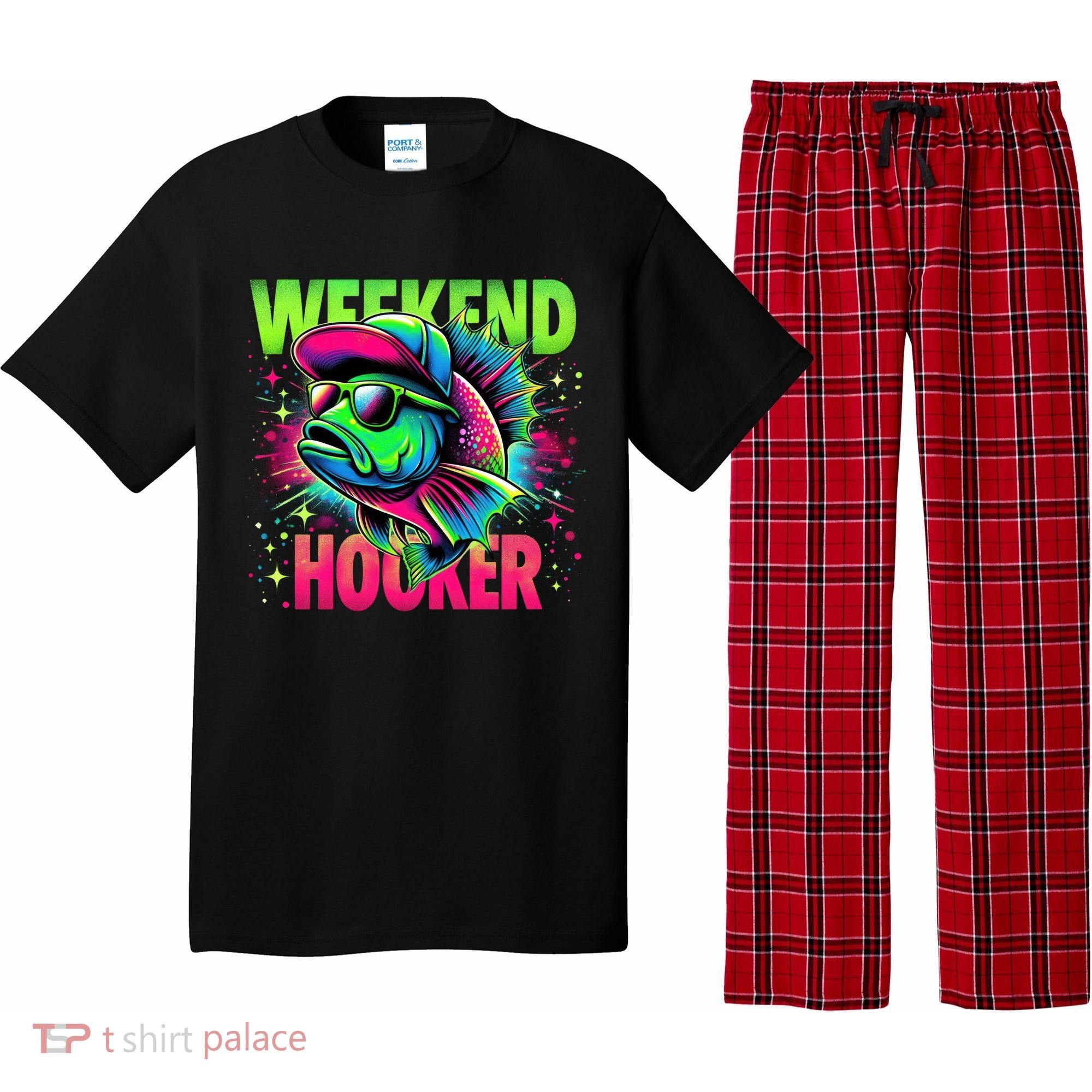 Weekend Hooker Funny Fish Pajama Set