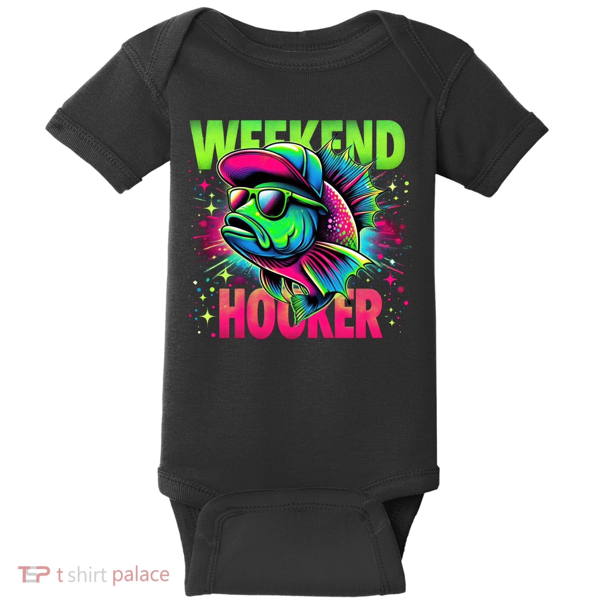 Weekend Hooker Funny Fish Baby Bodysuit
