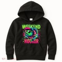 Weekend Hooker Funny Fish Kids Hoodie thumb 0