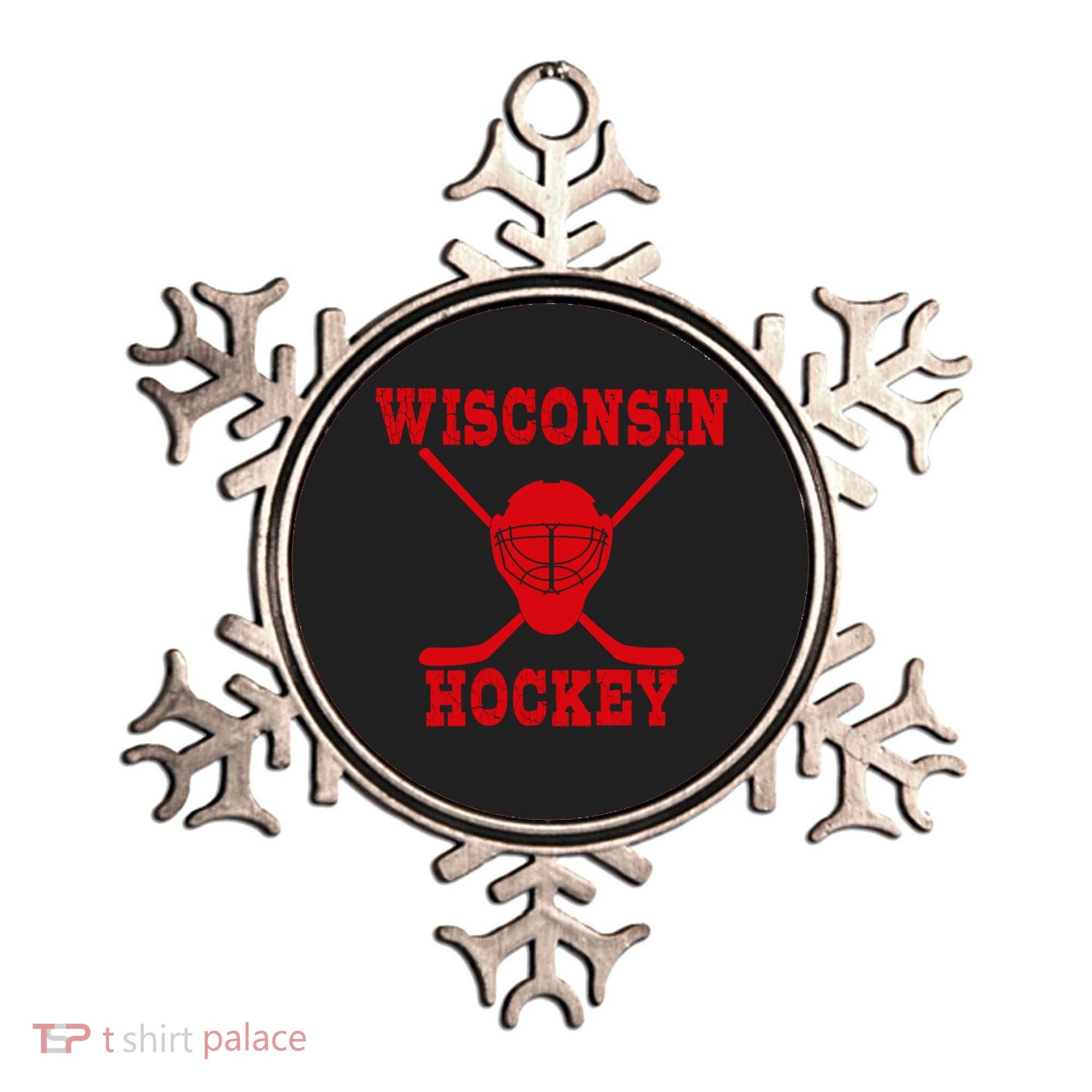 Wisconsin Hockey Gift Ornament