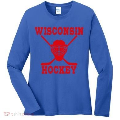 Wisconsin Hockey Gift Women's Long Sleeve Shirt