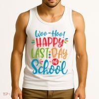 Woo Hoo Happy Last Day Of School Tank Top thumb 3
