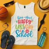 Woo Hoo Happy Last Day Of School Tank Top thumb 4