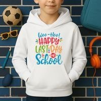 Woo Hoo Happy Last Day Of School Kids Hoodie thumb 2