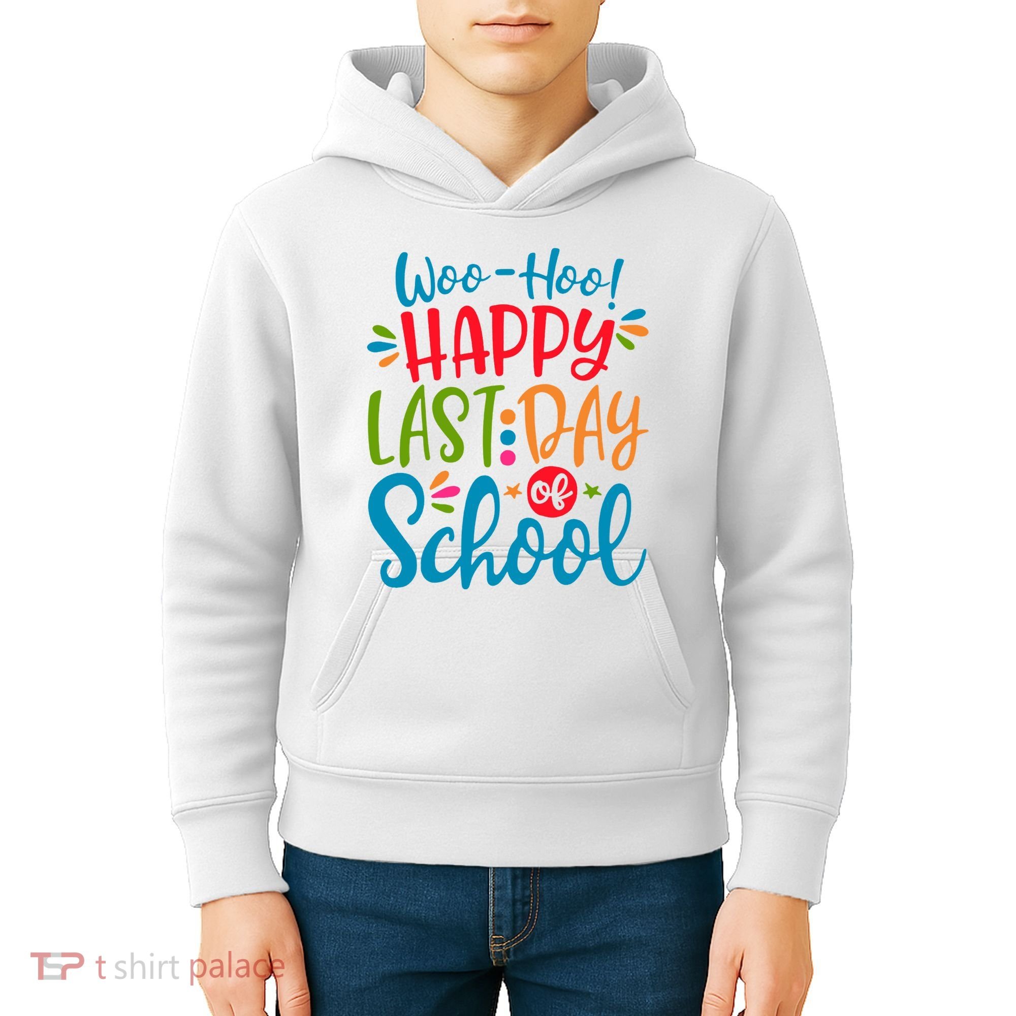 Woo Hoo Happy Last Day Of School Kids Hoodie